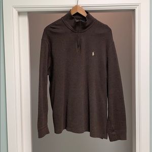 Polo XL brown 1/4 zip sweater pull over